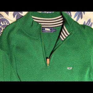 Mens Large Vineyard Vines 1/2 Zip Pullover Sweater